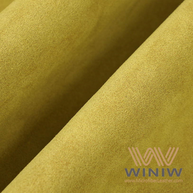 Microfiber Vegan Suede Leather For, Vegan Leather Yellow Material