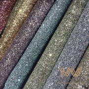 Chunky Glitter Faux Leather Fabric